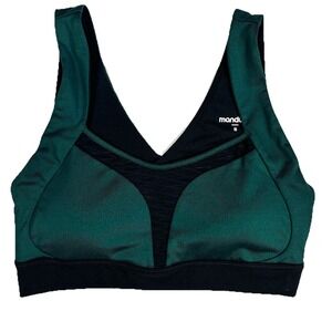 Manduka Infinity High Support Sports Bra Size Small Jade/Black Yoga Athleisure
